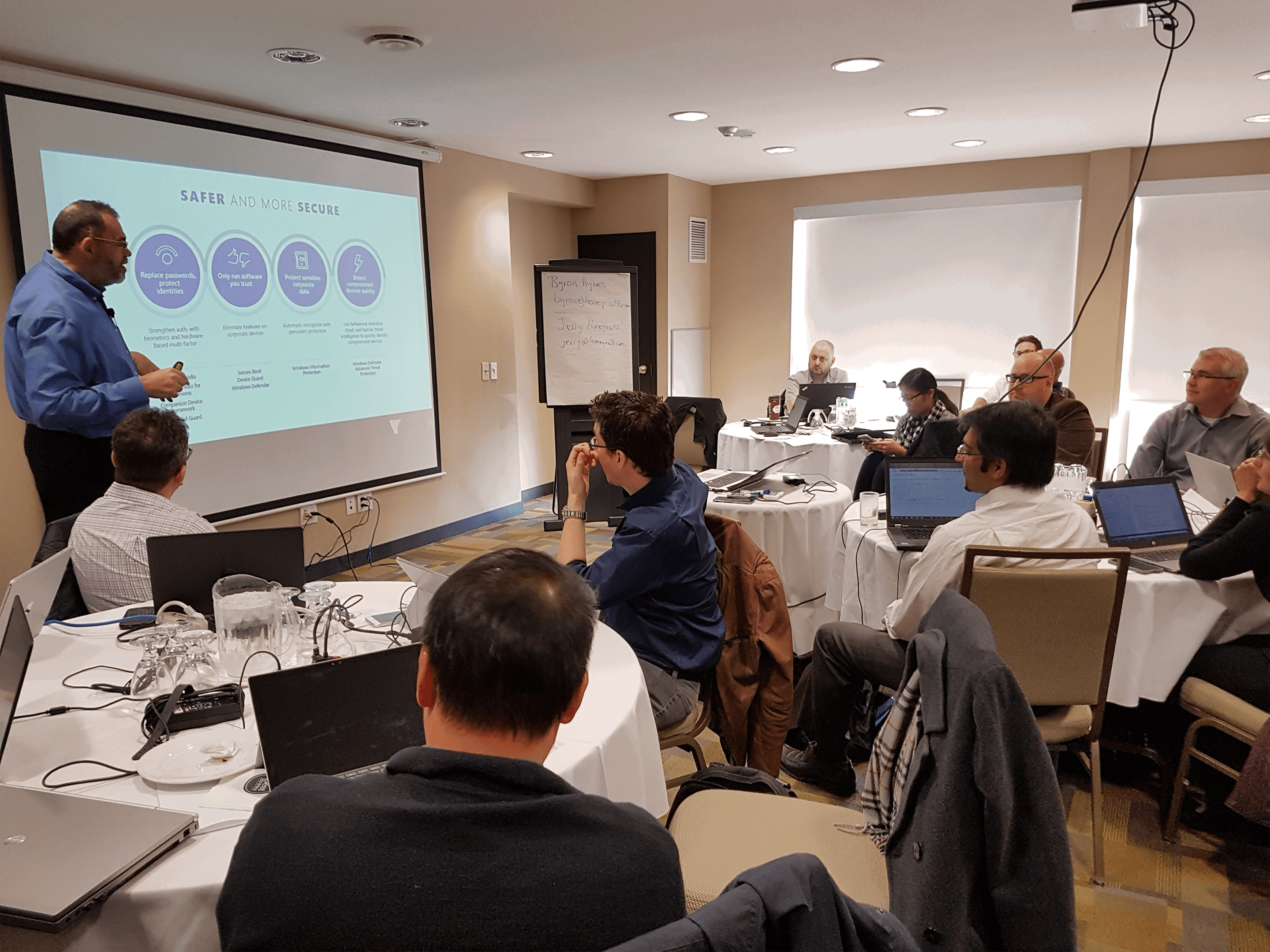 Byron Hynes presenting the Windows Tech Series